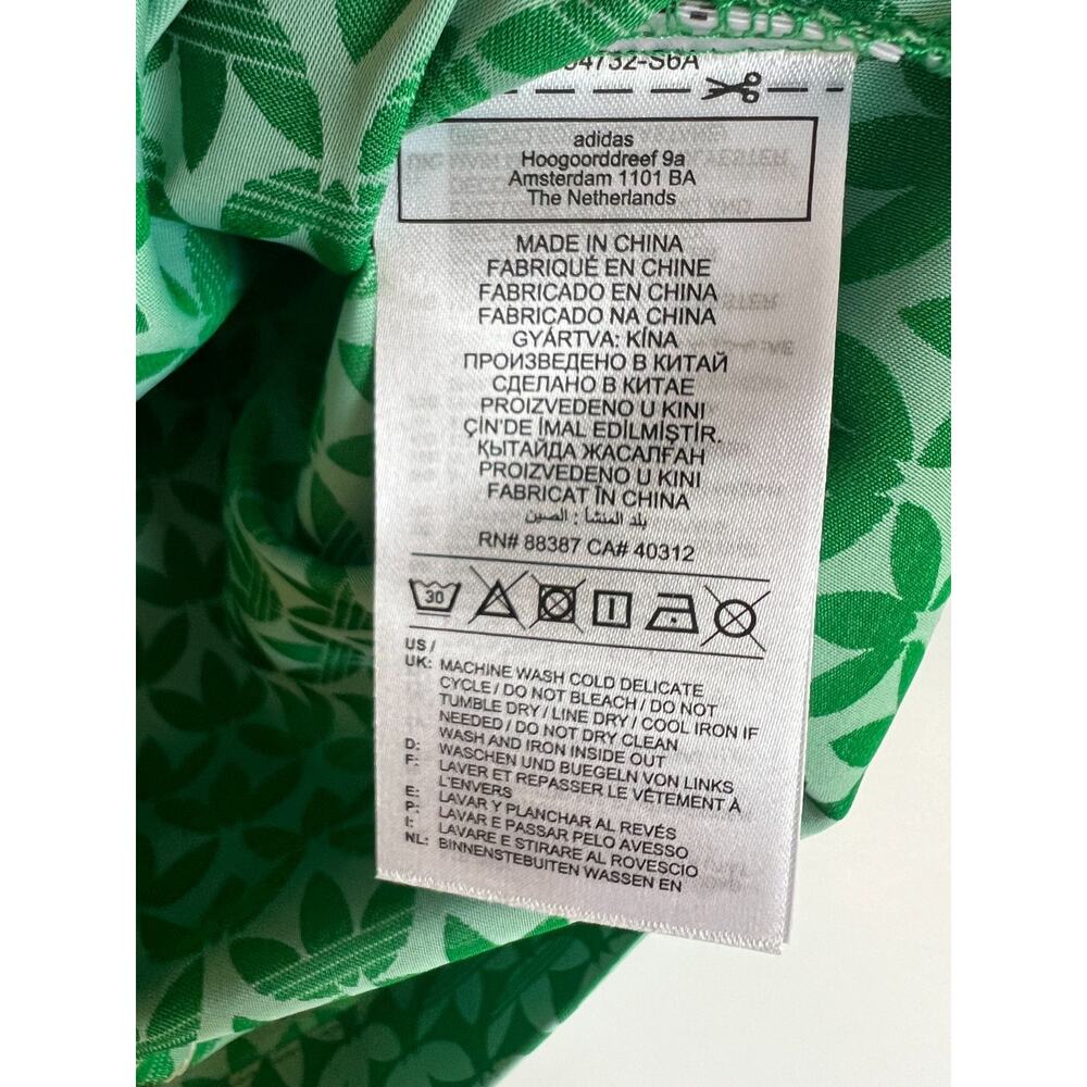 Adidas Adicolor 70s Satin Shirt IK7880 Green Women's Size M New - Picture 5 of 12